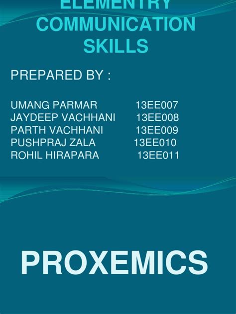 PROXEMICS | Human Communication | Social Psychology