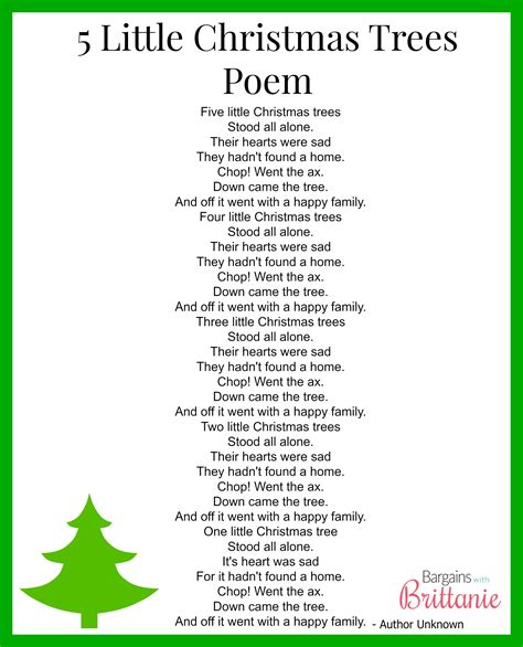 Short Poems About Christmas Trees