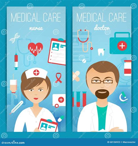 Medical Doctor Banners Poster Stock Vector - Image: 60136923