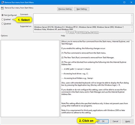 Disable Run Dialog Box in Windows 7, Windows 8, and Windows 10 | Tutorials