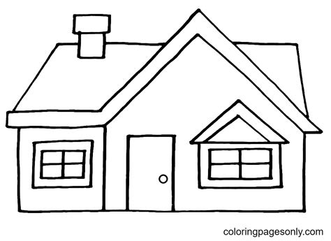 Easy House for Kids Coloring Page - Free Printable Coloring Pages