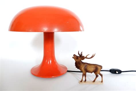 Vintage mushroom lamp vintage orange lamp by Lacabaneauxtresors