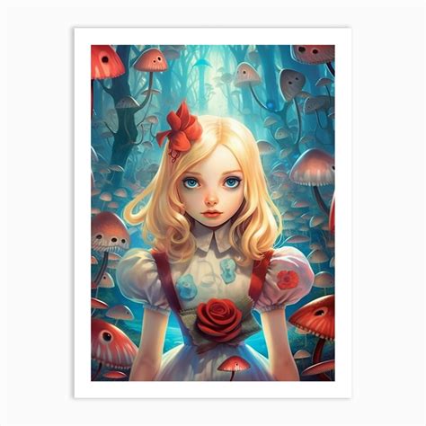 Alice In Wonderland Surreal Art Print by Print Cult - Fy