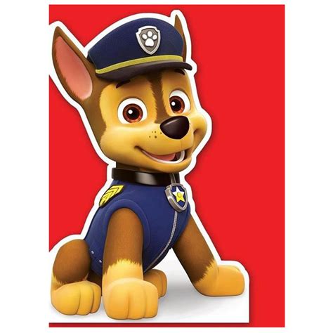 Paw Patrol Chase Shaped Birthday Card (PA033) - Character Brands