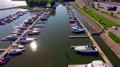 Beautiful Marina full of Boats, Aerial View 1293843 Stock Video at Vecteezy