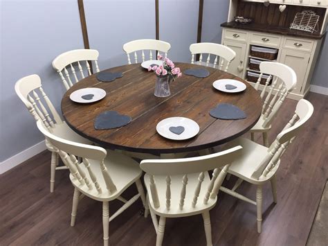 Flourish your home appearance with modern round dining room tables for 6… | Large round dining ...