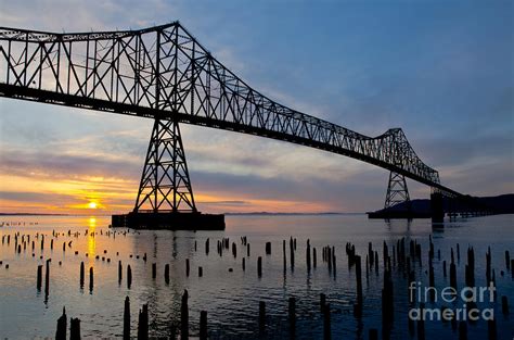 Astoria Bridge Sunset Photograph by Nick Boren