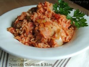 Slow Cooker Spanish Chicken & Rice - Cozy Country Living