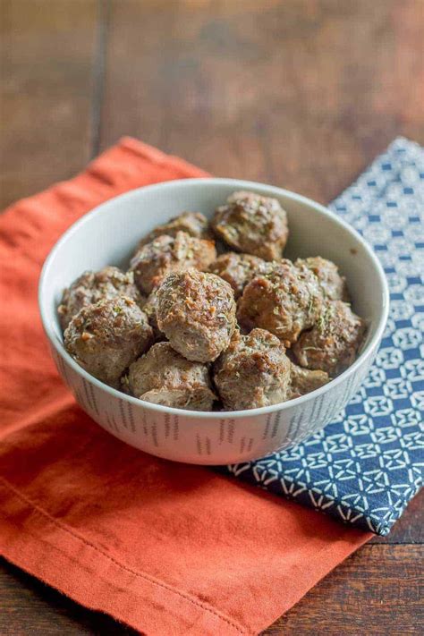 Baked Bison Meatballs - stetted