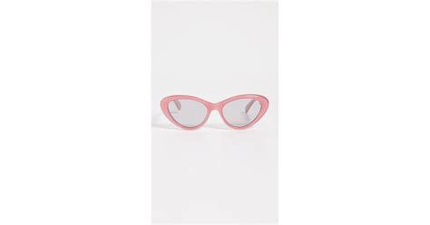 Gucci Symbols Cat Eye Sunglasses in Pink | Lyst