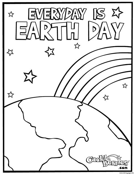 Everyday Is Earth Day Coloring page Printable