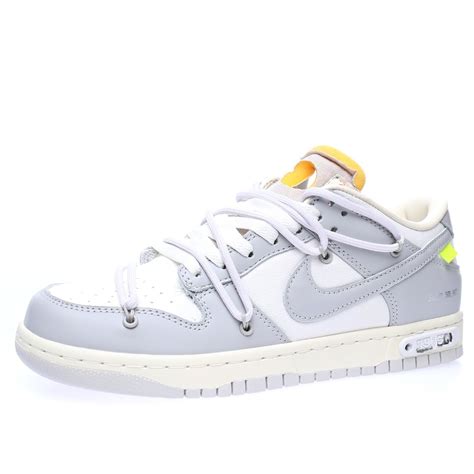 Off-White™ x Nike SB Dunk Low Lot"The 49/50"White fog gray black fluorescent yellow - DeluxeSide