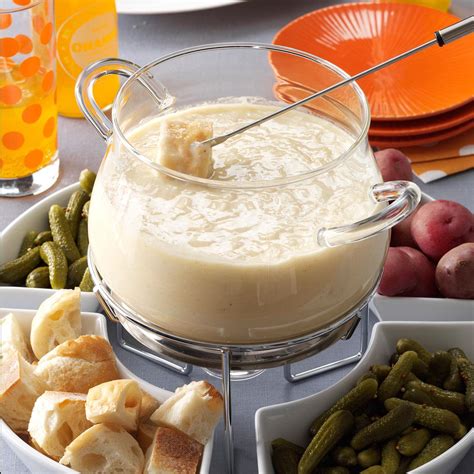 Three-Cheese Fondue Recipe | Taste of Home
