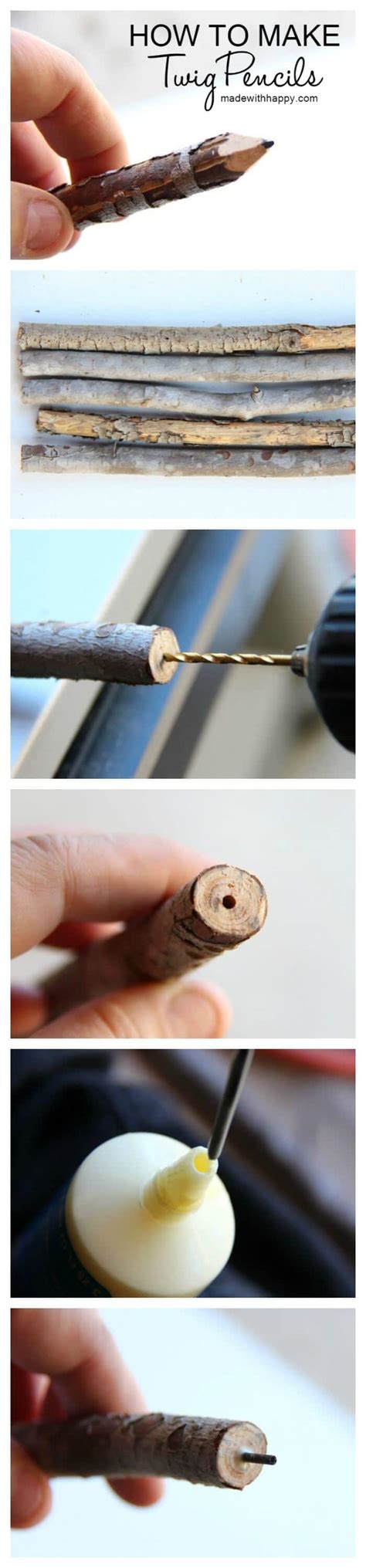 How to Make Twig Pencils - Made with HAPPY