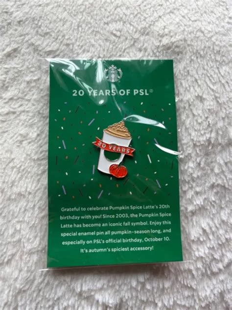 NEW 2023 STARBUCKS Pumpkin Spice Latte Enamel Pin 20 Year Anniversary $30.00 - PicClick