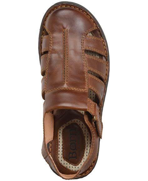 Born Leather Justice Closed-toe Fisherman Sandals in Tan (Brown) for ...