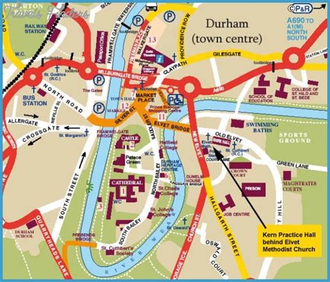 Durham Map - TravelsFinders.Com