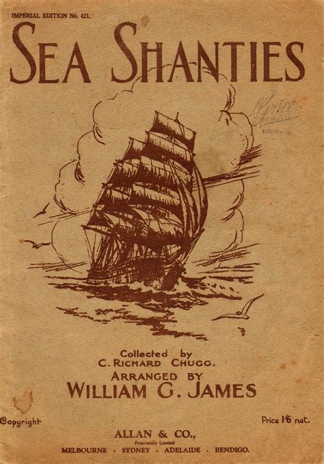 Music - PICKFORD'S BOOKS - Old & New | Sea shanties, Sea, Vintage sheet ...