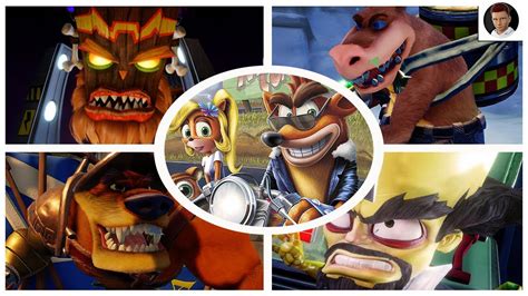 Crash Bandicoot 3: Warped Remaster - All Bosses + Ending (NO DAMAGE ...