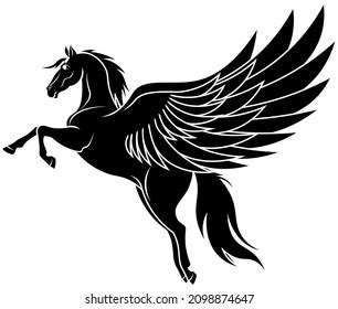 Pegasus Silhouette Pegasus Vector Suitable Icon Stock Vector (Royalty Free) 2098874647 ...
