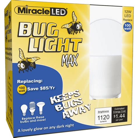 Miracle LED Yellow Bug Light MAX Replace 100W Outdoor Bulb 2 Pack - Walmart.com - Walmart.com