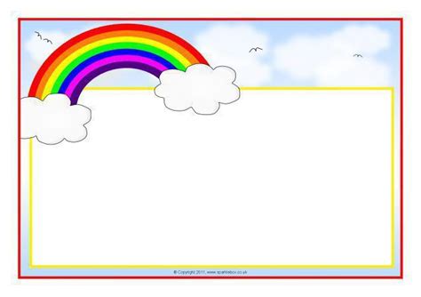 Pin by Maida Ruth on Party Ideas | Rainbow border, Page borders, Clip art borders