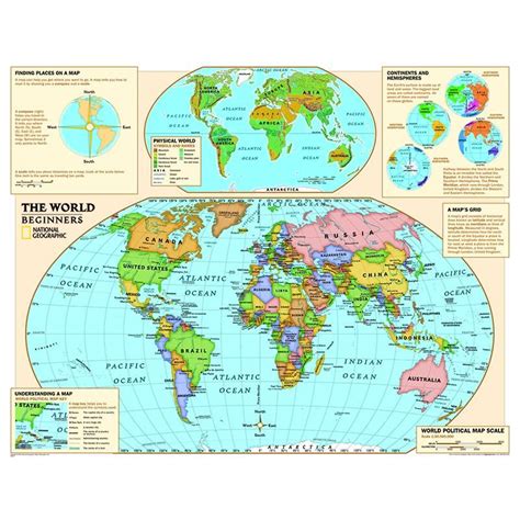 Beginners World Map | National geographic maps, National geographic kids, National geographic