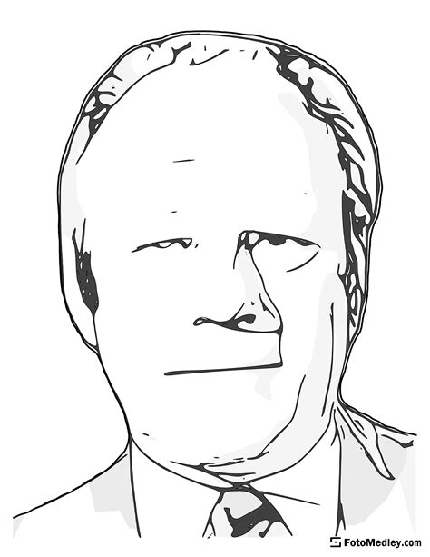 FotoMedley - Gerald Ford - Free Coloring Page