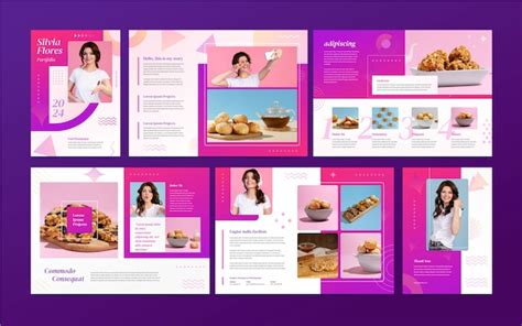 Premium Vector | Gradient portfolio template design