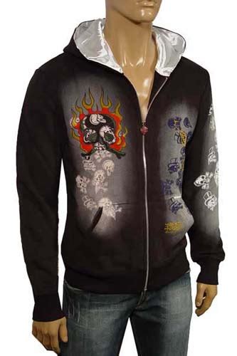 Mens Designer Clothes | ED HARDY By Christian Audigier Hooded Jacket #9