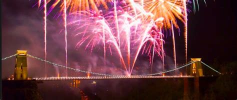 Fireworks on The Clifton Suspension Bridge in Bristol for its 150th ...