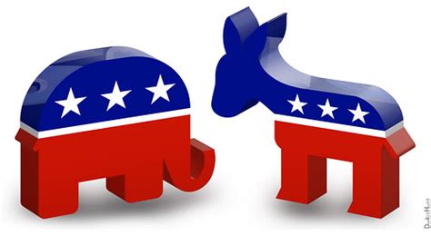 Republican Elephant & Democratic Donkey - 3D Icons | Flickr