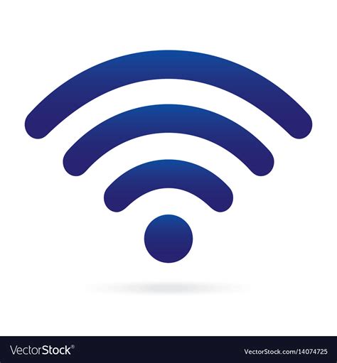 Blue wifi icon wireless symbol on isolated Vector Image