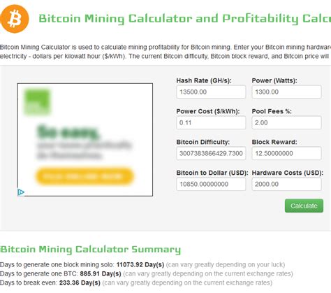 Bitcoin Mining Hardware Profitability Chart Btc Cloud Mining Calculator ...