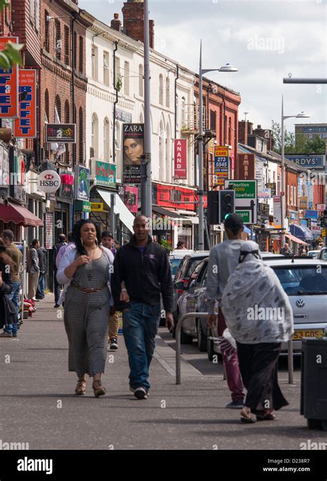 "Curry Mile" street scene, Rusholme, Manchester, UK Stock Photo - Alamy