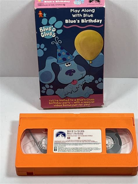 Blue's Clues : Blue's Birthday VHS 1998 Blues Nick Jr Nickelodeon ...