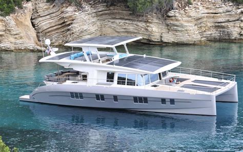 A new solar and battery-powered catamaran with a virtually unlimited ...