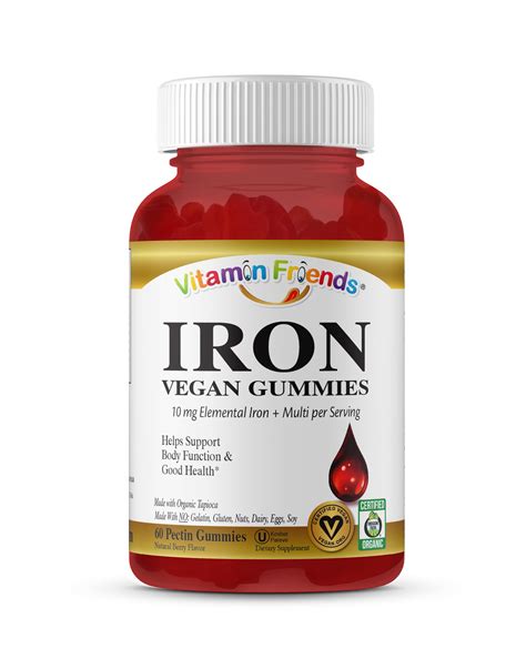 Vitamin Friends Iron Adult Gummies - Strawberry 60 Gummies - Walmart ...