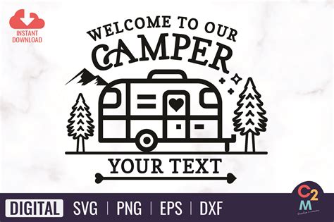 Welcome to Our Camper SVG | Camp SVG Graphic by Creative2morrow · Creative Fabrica