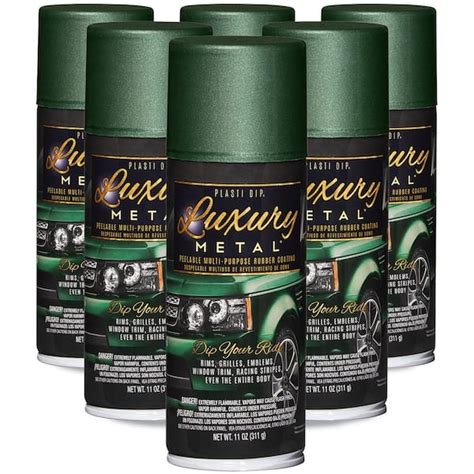 Plasti Dip 11 oz. Luxury Metal Aintree Green Metallic Spray Paint (6-pack) 11353-6