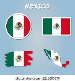 Vector Illustration Mexico Map Flag Stock Vector (Royalty Free) 2216803679 | Shutterstock