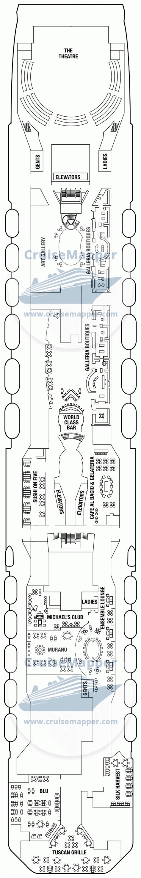 Celebrity Solstice deck 5 plan | CruiseMapper