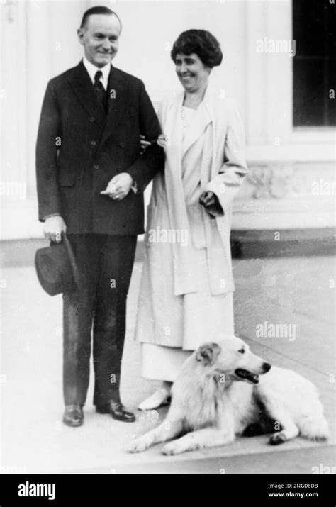 U.S. President Calvin Coolidge and first lady Grace Coolidge are shown ...