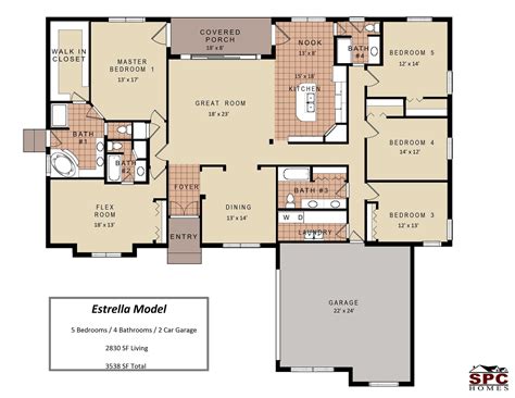 5 Bedroom Floor Plans 1 Story With Bedroom Floor Plan - vrogue.co