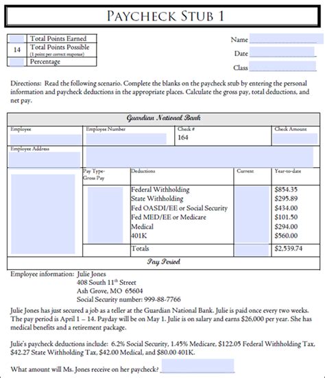 Pay Stubs Template Pdf Sample