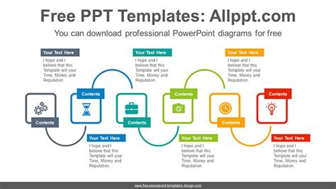 Six rectangles progress PowerPoint Diagram Template - Slidesgo templates