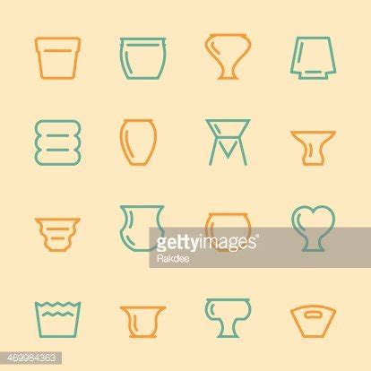 Pot Silhouette Icons - Color Series Stock Clipart | Royalty-Free | FreeImages