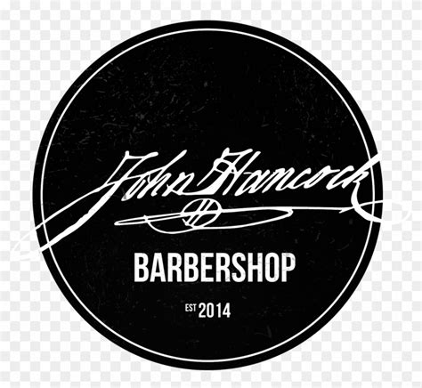 John Hancock Barbershop Logo - Circle Barbershop Logo, HD Png Download - 1647x1465(#1285101 ...