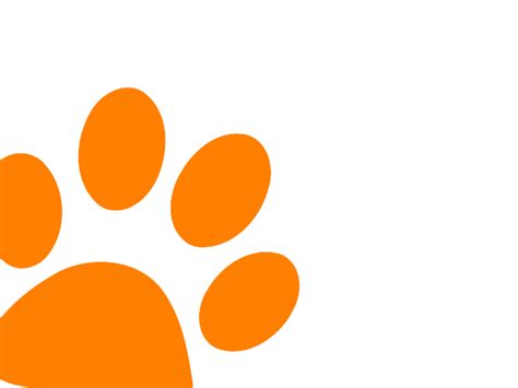 Orange Paw Print Clip Art at Clker.com - vector clip art online, royalty free & public domain