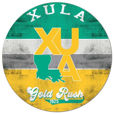 XULA Gold 20'' x 20'' Retro Logo Circle Sign